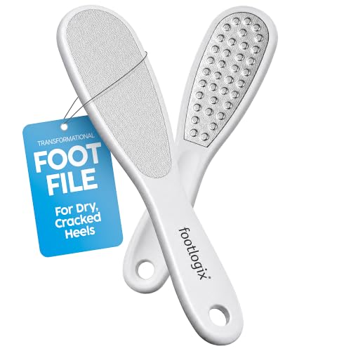 Footlogix Double-Sided Stainless Steel Foot File - Pedicure Callus Remover