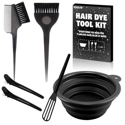 Hair Dye Bleach Kit with Brushes & Bowl Set for At-Home Coloring