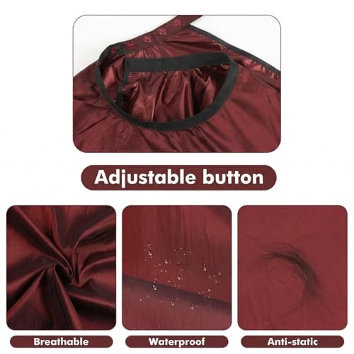 Hair Cutting Cape Set with Neck Brush & Disposable Paper
