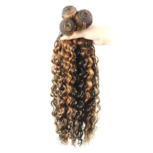 DiexrLamx 1B/30 Ombre Deep Wave Human Hair Bundles - 3 Pack