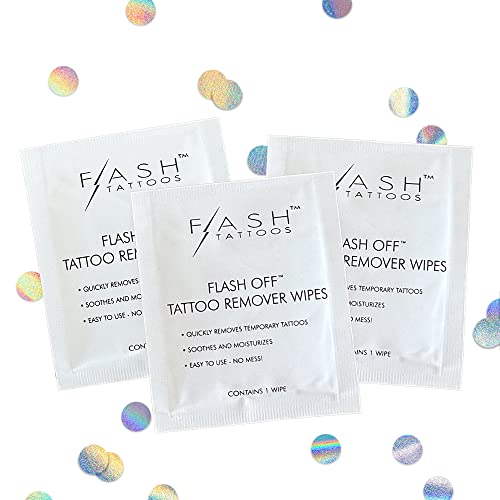 Flash Off Metallic Tattoo Remover Wipes - 24 Pack