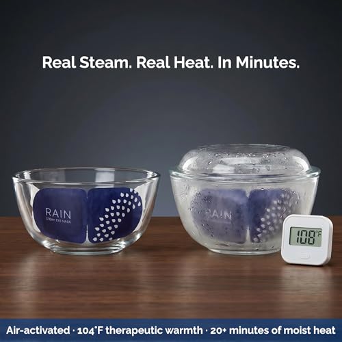 Rain Heated Eye Mask - Self-Heating Steam Compress (20 Pack)