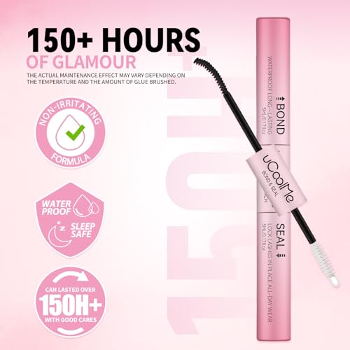 UCOOLME Waterproof Lash Bond & Seal - Long-Lasting Eyelash Adhesive 10ML