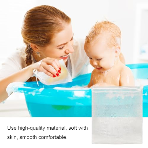 40 PCS Soap Saver Bags with Drawstring, Exfoliating Mesh Pouches