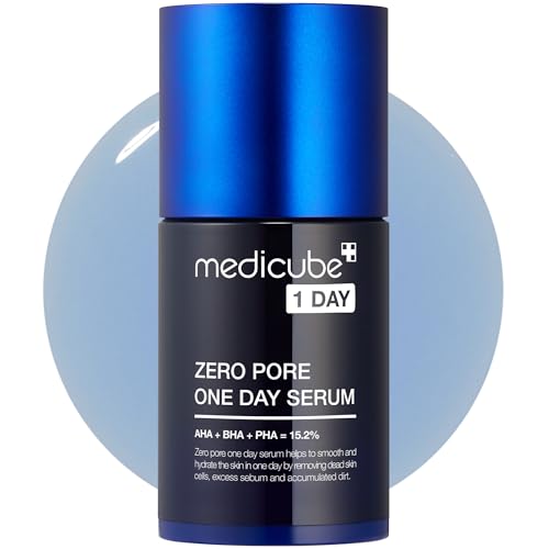 Medicube Zero Pore One-day Serum 1.01 fl.oz - Overnight Resurfacing Serum with Pore Tightening Complex - 15.2% AHA+BHA+PHA & 2% Niacinamide - 10.8% reduction in pore appearance after one day of use