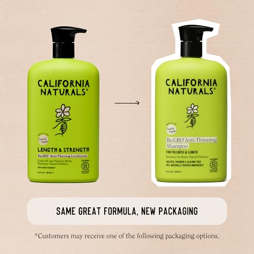 California Naturals Re:GRO Hair Growth Shampoo with Biotin - Vegan, Sulfate-Free, 16.5 oz