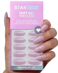 BTArtbox Press On Nails Almond Glitter Purple 32ct