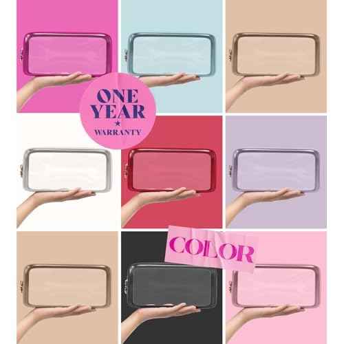 Clear Makeup Bag Zipper Pouch, Transparent Cosmetic Case Organizer, TSA Approved Travel Toiletry Case, Travel Accessories Essentials Makeup Tote for Women, Small Cute Make up Bag for Purse - Sand