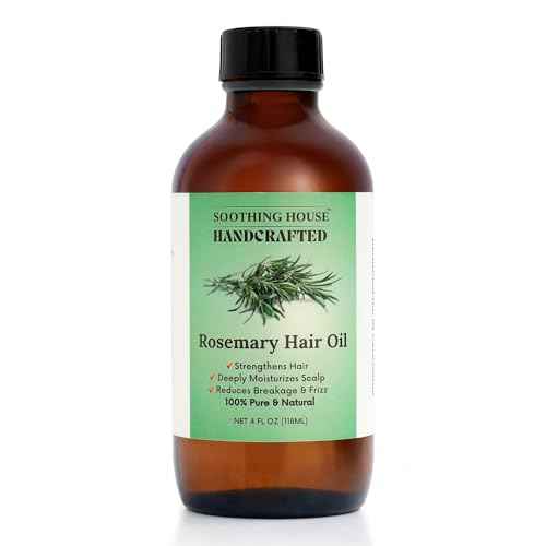 100% Natural Rosemary Hair & Scalp Oil ? Strengthens, Nourishes & Moisturizes ? Reduces Breakage & Frizz ? Handcrafted with Castor, Jojoba & Vitamin E ? All Hair Types (4oz)