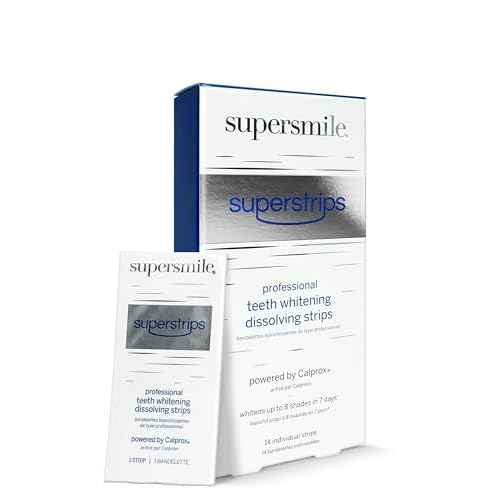 Whitening Strips, Superstrips by Supersmile, Professional Teeth Whitening Strips, Enamel Safe Teeth Whitener for Sensitive Teeth