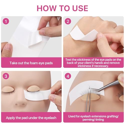 Foam Eye Pads for Lash Extensions, 110 Pc Roll, Lint-Free