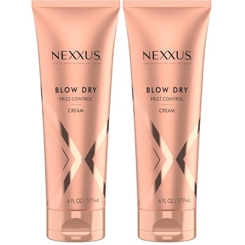 Nexxus Blow Dry Cream Frizz Control for Weightless Style & Volume,with StyleProtect Technology 6 oz,(Pack of 2)