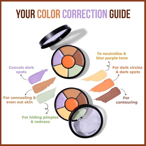 Insight Pro Concealer Palette - 6 Shades, Waterproof & Crease-Resistant