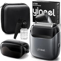Yineel VT100 Electric Foil Shavers for Men, Pocket-Sized with Case, Mini Electric Razor for Close Face Shaver, 3 Floating Blades, IPX7 Waterproof & Travel-Friendly/Home Use, Gifts for Men