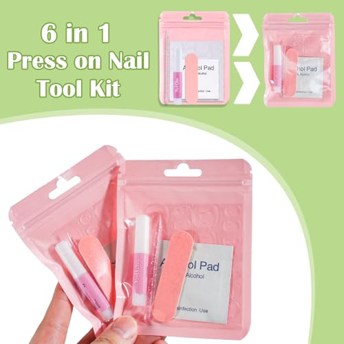 Press On Nail Prep Kit with Glue & Nail File (20pcs)