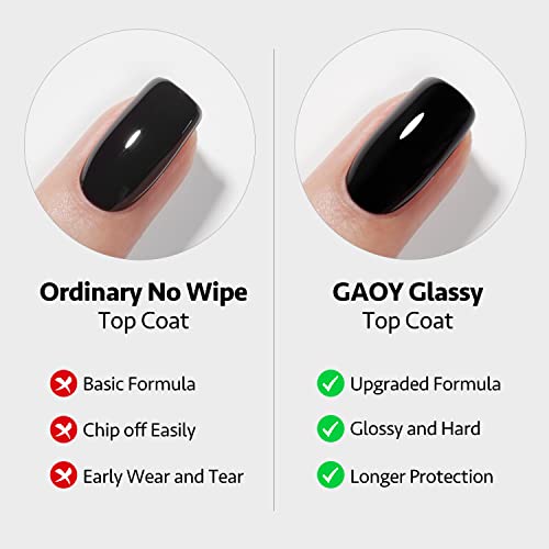 GAOY Gel Top Coat & Base Coat Set - 16ml Bottles