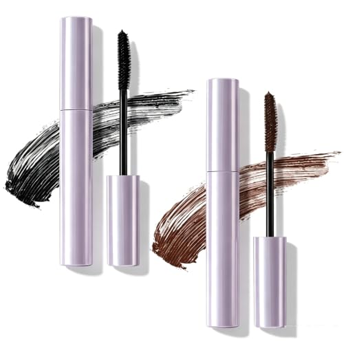 Wanban 2Pcs Tubing Mascara for Mature Lashes - Black & Brown, Long Lasting Curl