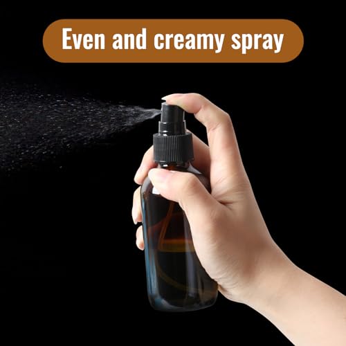 STARSIDE Amber Glass Spray Bottles 16-Pack 4oz with Fine Mist Sprayers & Dust Caps