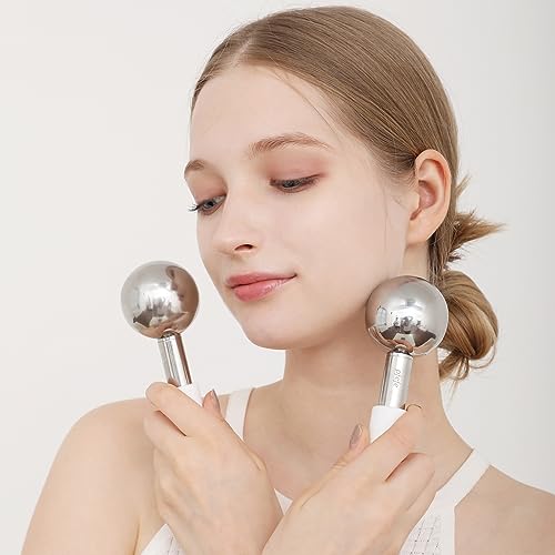 360 Rotating Ice Globes for Face & Eyes – Cooling Facial Roller