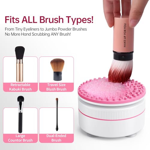 Electric Makeup Brush Cleaner Machine with Cruelty-Free Solution