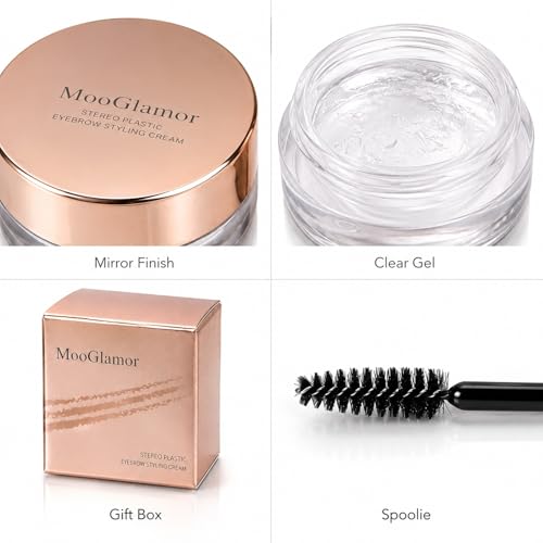 Stereo Eyebrow Styling Cream - Waterproof Clear Brow Gel with Brush