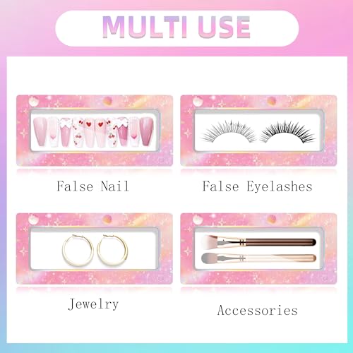 74PCS Press On Nails Packaging Set with Boxes & Stickers