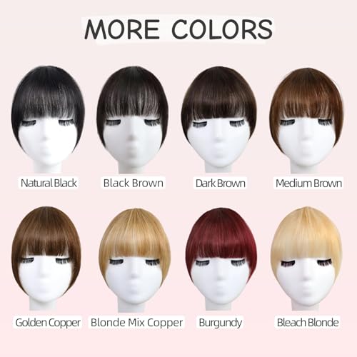Clip-In Bangs 100% Real Human Hair Curtain Fringe Extensions