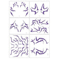Movie Purple Temporary Tattoos Dance Cosplay Halloween Cosplay Tattoos Stickers Prop Accessories, Water Transfer(6 PCS)