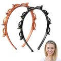 LUSTRIB 2-Pack Double Layer Hair Clips with Tooth & Bangs Headbands, Secure Hair Accessories for All Hair Types