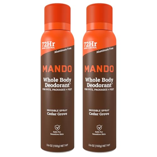 Mando Whole Body Deodorant Spray - 2 Pack, 72 Hr Odor Control