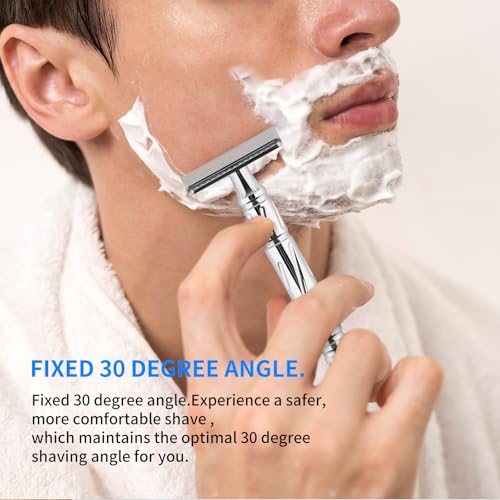 KAMPFE Double Edge Safety Razor Shaver Adopts CNC High-Precision Processing,Women and Mens razors for Shaving,30-degree Shaving Angled Head (aggress+++)