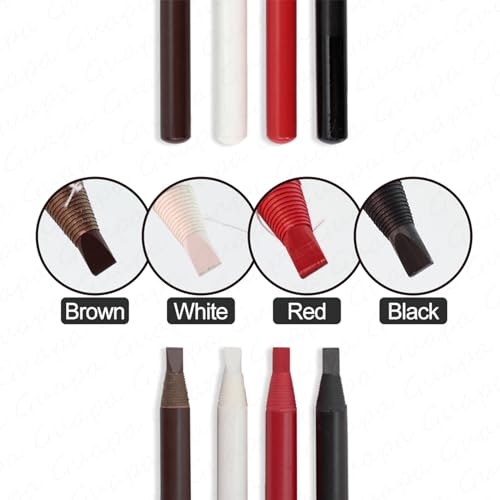 Guapa Microblading Brow Mapping Pencil Set (6-Pack, White)