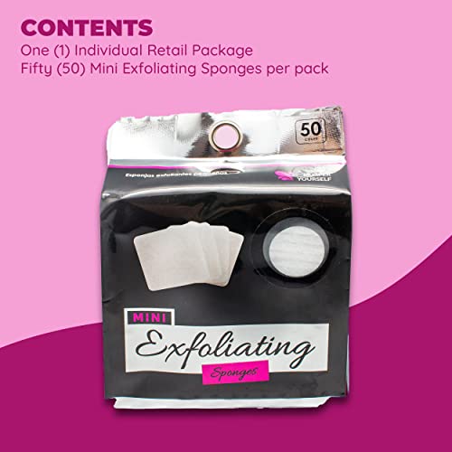 Jacent Mini Exfoliating Facial Sponges - Square Cleansing & Makeup Removal Pads