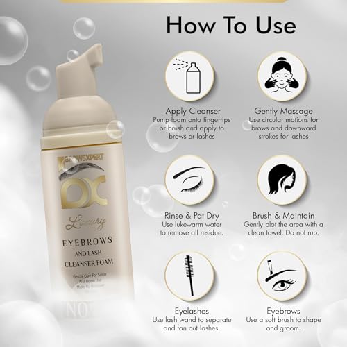 Gentle Clarifying Brow Cleanser Foam – Makeup Remover for Sensitive Skin