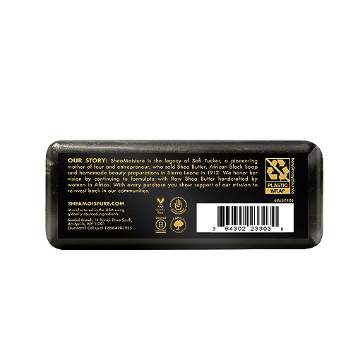 SheaMoisture African Black Soap Bar with Shea Butter 8 oz