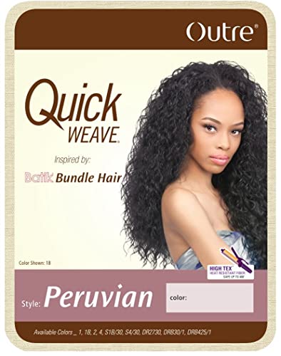 Outre Quick Weave Synthetic Half Wig Peruvian 1B
