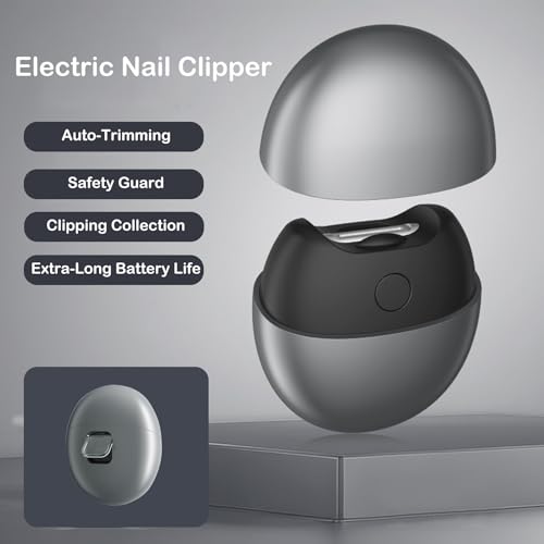 Electric Nail Clipper with LED Light & 2-Speed, Rechargeable