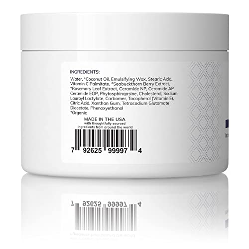 SKINTENSIVE Body Butter with Sea Buckthorn Extract - Organic Coconut Oil Body Butter Ointment for Eczema-Prone Skin, 8 oz