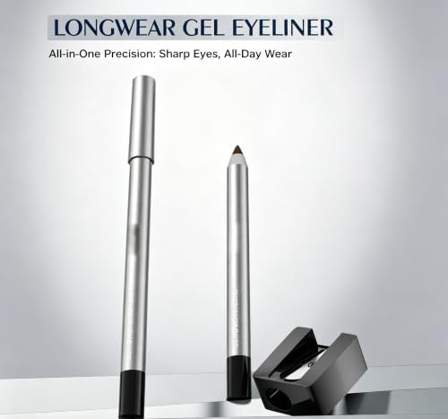 Waterproof Gel Eyeliner Pencil - Burgundy Shade, 24Hr Wear
