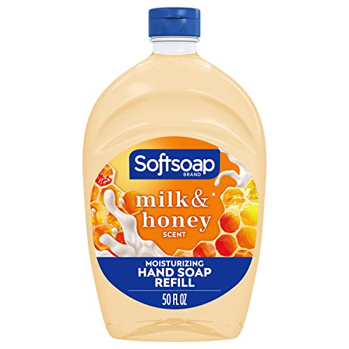 Softsoap Milk & Honey Scented, Liquid Hand Soap Refill, 50 Ounce & Moisturizing Liquid Hand Soap, Milk and Honey, 7.5 Fluid Ounce, Pack of 6 (Package may vary)