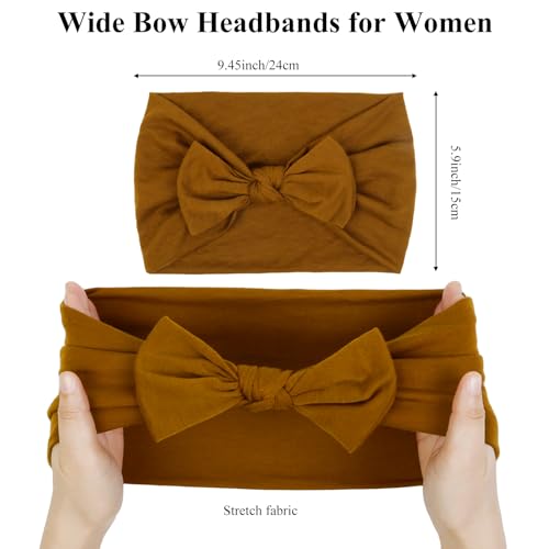 Huachi Headbands for Women 6-Pack Knotted Bow Wide