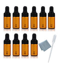 10ml Amber Glass Bottles with Dropper (10 Pack)