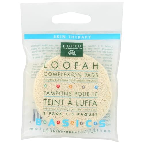 Earth Therapeutics, Complexion Pads Loofah, 3 Count