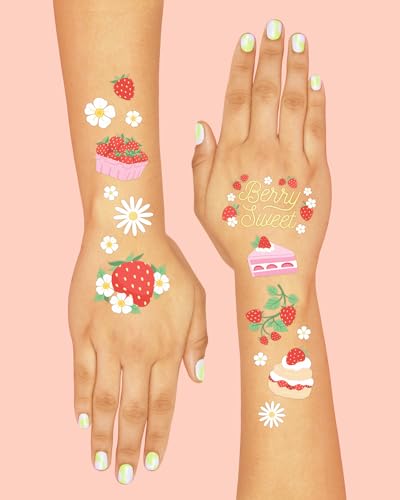 Strawberry Temporary Tattoos - 60 Designs Party Favors