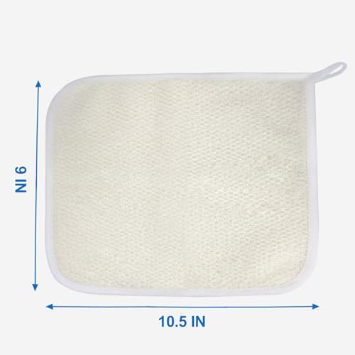 Exfoliating Washcloth 3-Pack, Dual-Sided Body & Face Scrubber