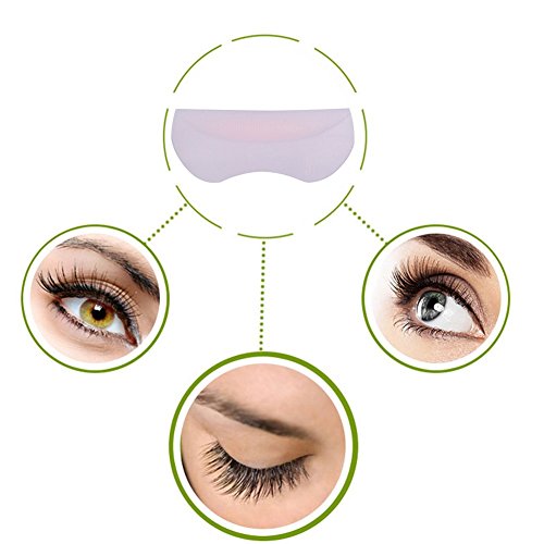 5Pairs/Set Silicone Eyelash Perming Curler, 3D Eyelash Perming Curling Pad Patch Eyelash Pad False Lashes Extension Makeup Tool for Eyelash Perm Lifting