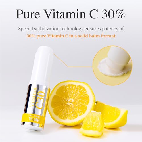 YADAH Vitamin C 30 Eye Correcting Balm (0.35oz) All-in-one Multi Care for Dark Spot Remover, 30% Pure Ascorbic Acid & Vitamin E for Radiant Nourished Skin Starter & Finishing Balm and Skin Brightening