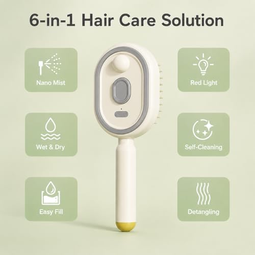 Electric Spray Air Cushion Massage Comb - 5 in 1 Hair Brush