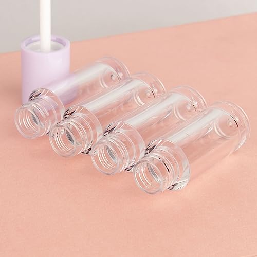 COSIDEA 40PCS Empty Pink Mini Lip Gloss Tubes 2.5ml 0.08 OZ lipgloss Tube with Wand Applicator for Lip oil tint bottles container