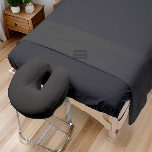 Cottingon 3-Piece Massage Table Sheet Set — 100% Microfiber, Fits 36 x 77 inch Tables